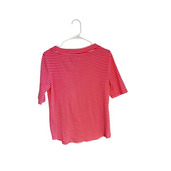 Talbots Medium Red White Patterned Top - Picture 2 of 6